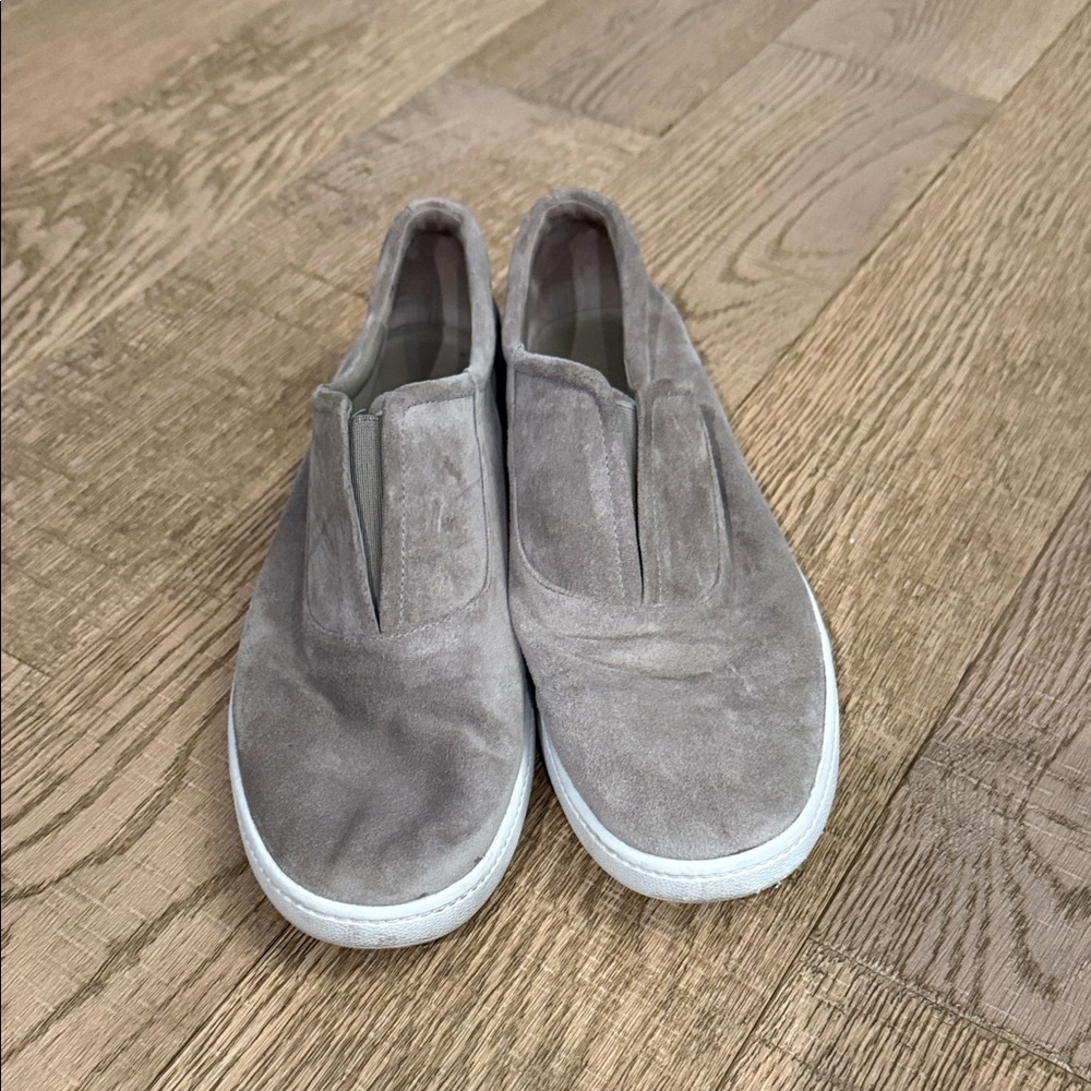 Women’s Vince Gray Suede Slip-On Shoes sneakers